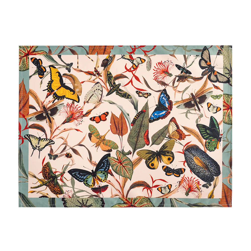 Placemat Butterfly Aqua