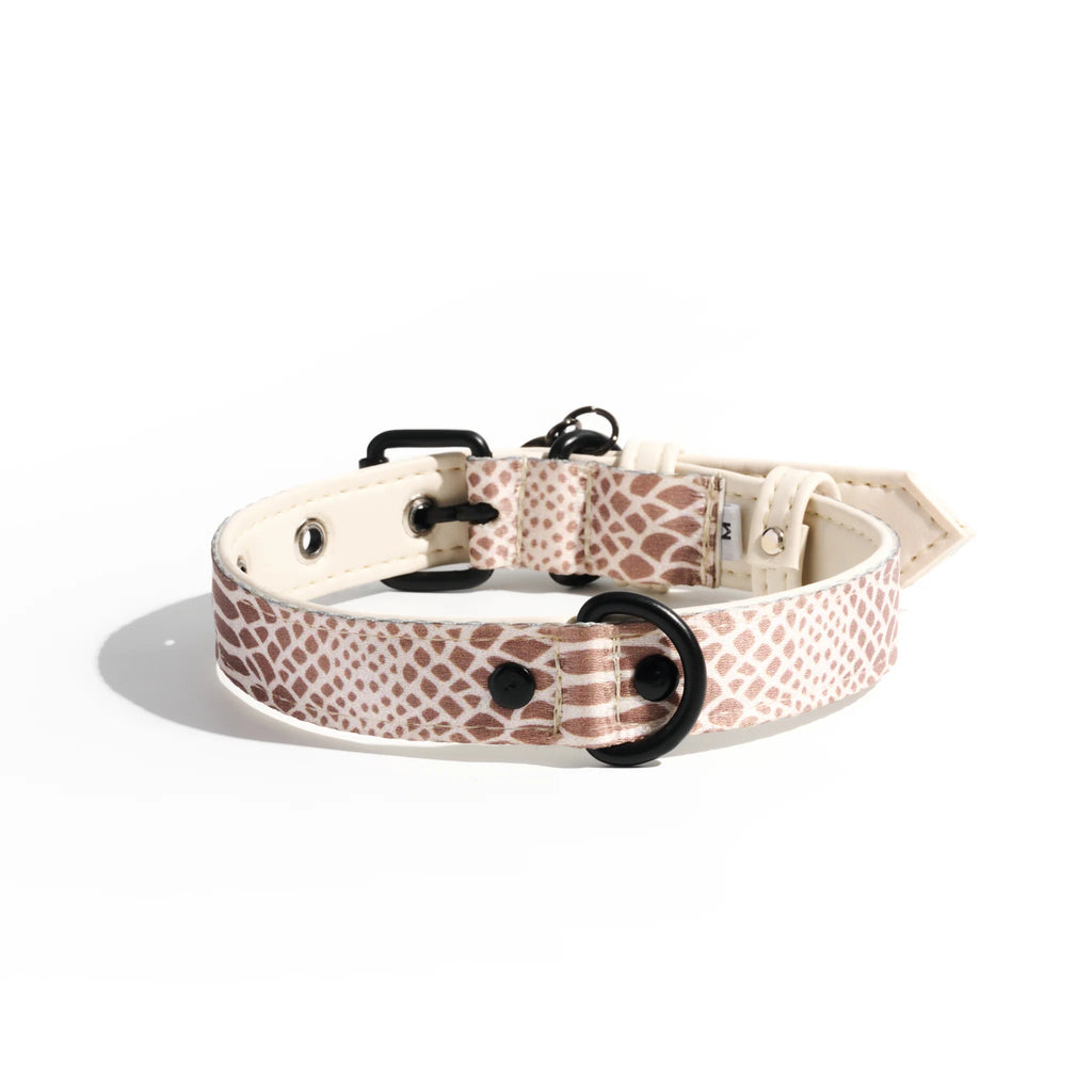 Dog Collar Pink Snake