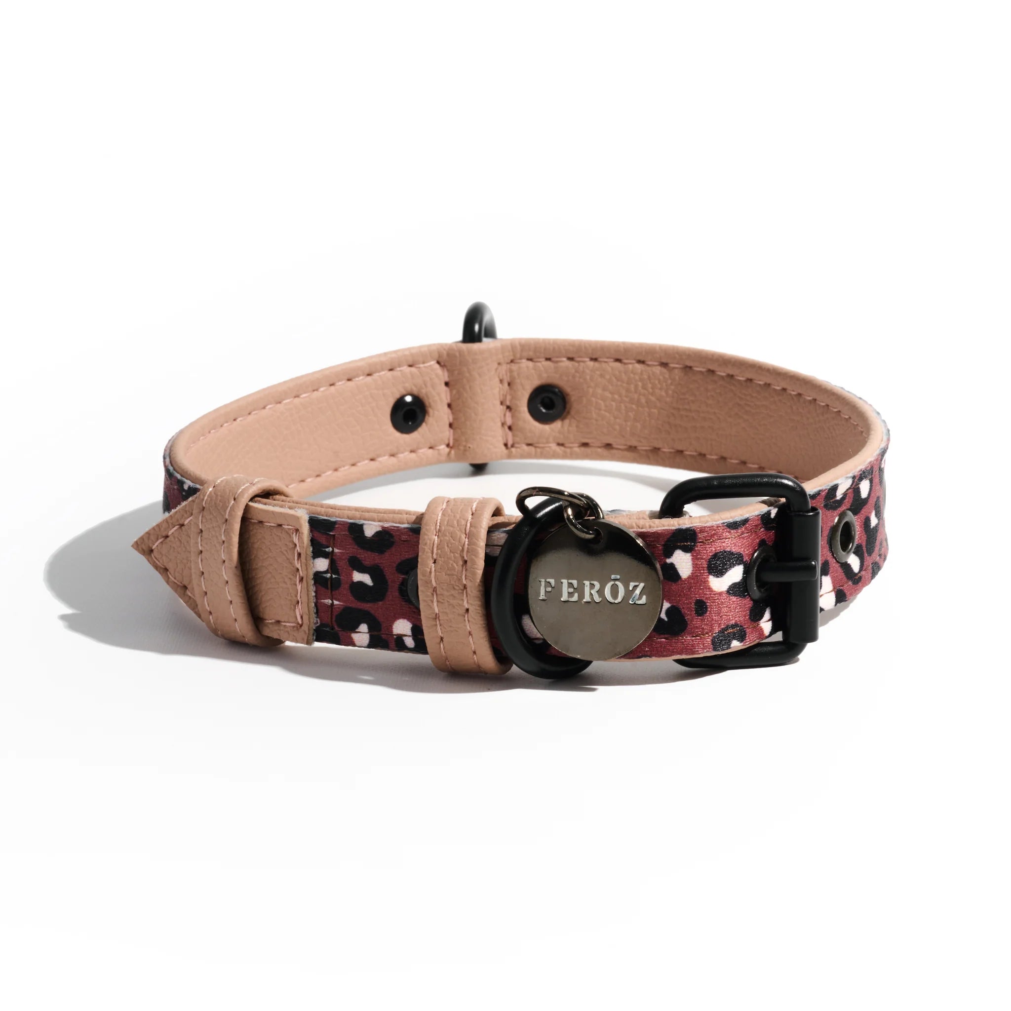 Dog Collar Red Leopard