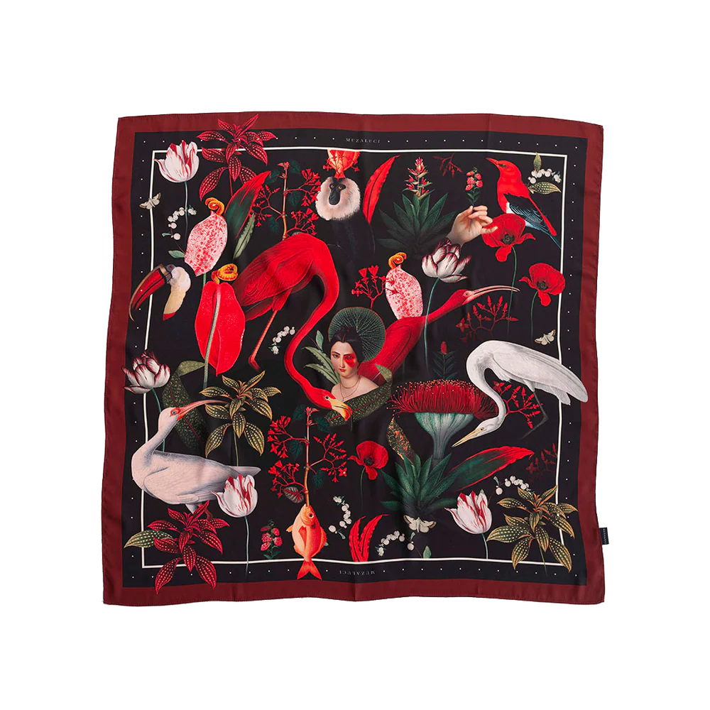 Scarf Red Jungle