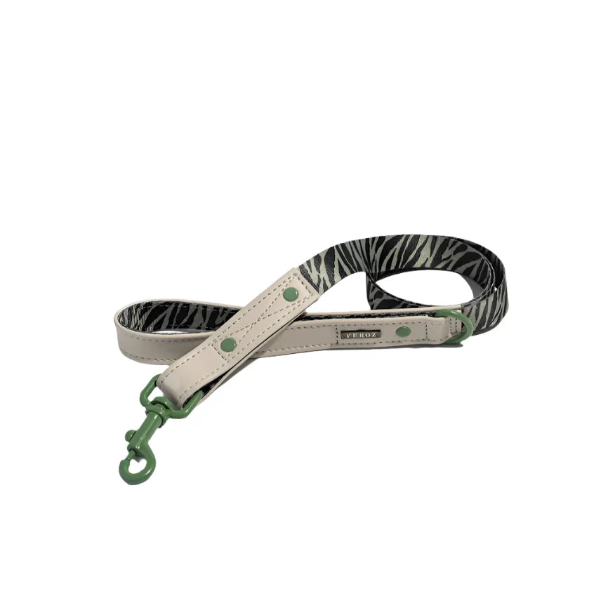 Leash Green Zebra